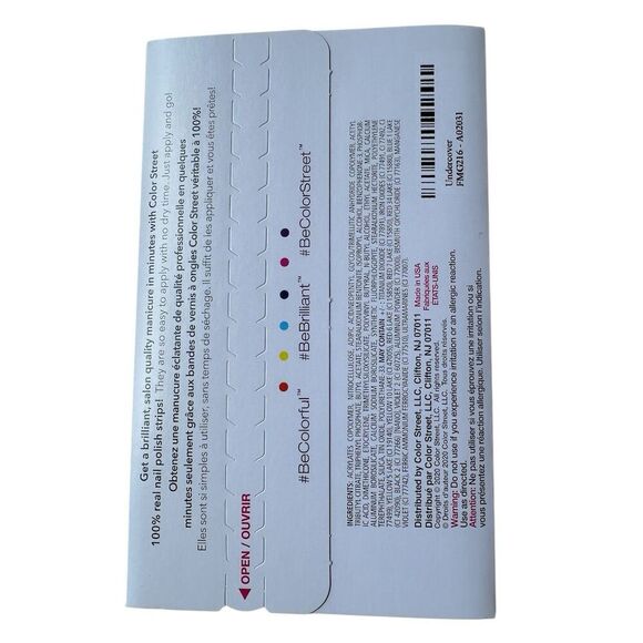 Color Street Nail Polish Strips 16ct Long-Lasting Manicure Undercover - Picture 2 of 2